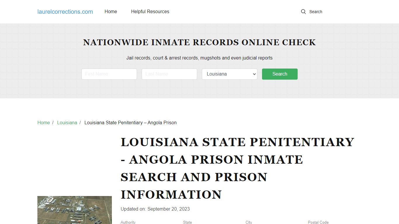 Louisiana State Penitentiary - Angola Prison Inmate Search, Visitation ...